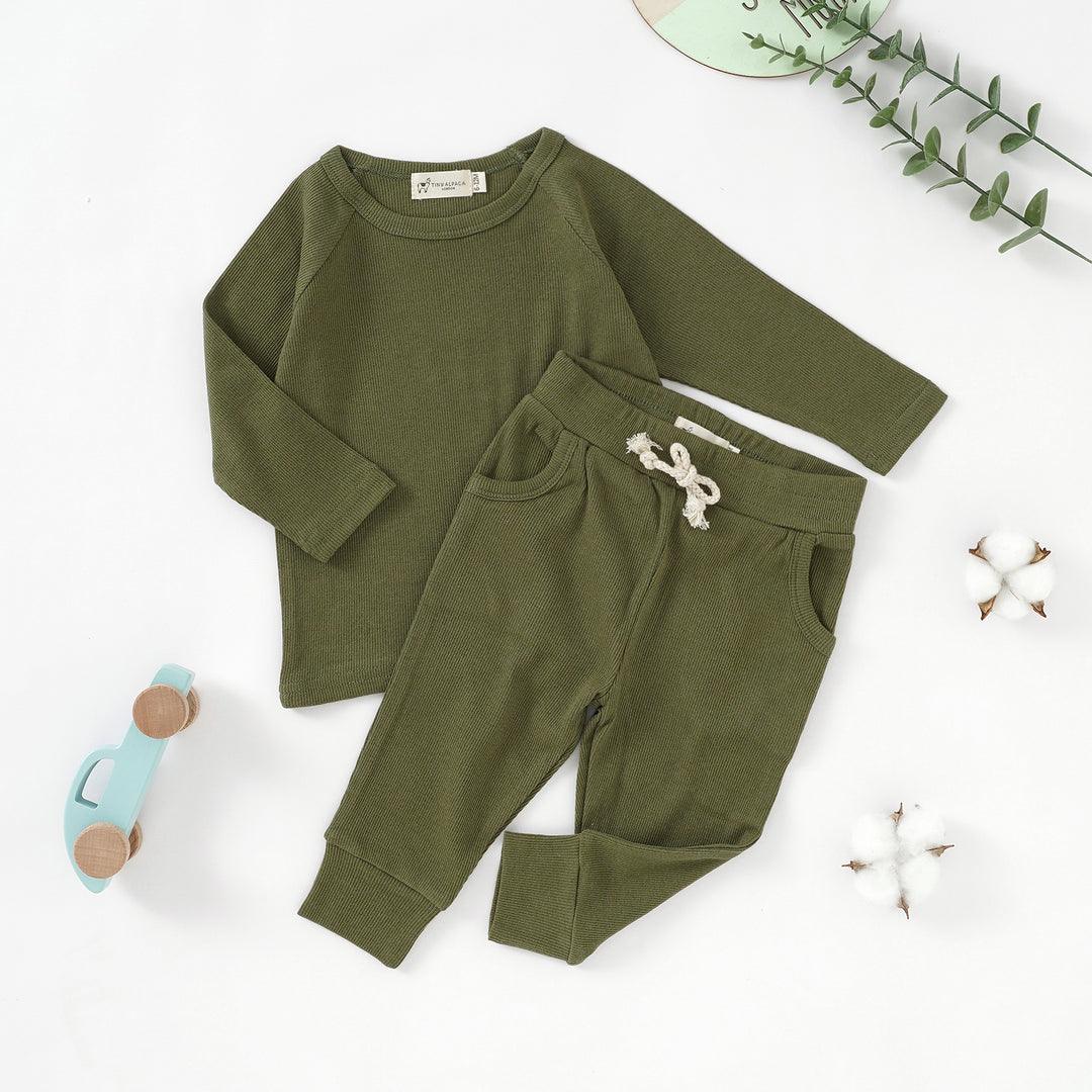 Organic Natural Cotton Pyjama Outfit 0-3 Years - Tiny Alpaca UK