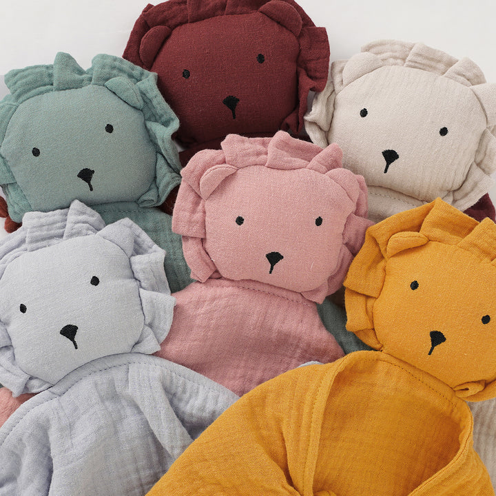 Organic Cotton Lion Security Blanket With Teether - Tiny Alpaca UK