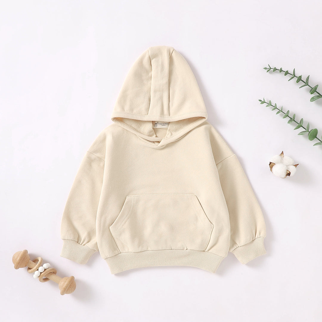 ORGANIC COTTON HOODIE JUMPER 0-3 YEARS - Tiny Alpaca UK