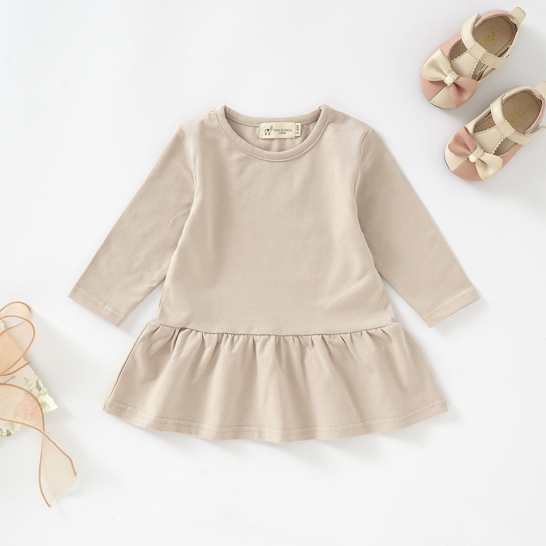 Tiny Alpaca Organic Baby Ribbed Summer Dress - Tiny Alpaca UK