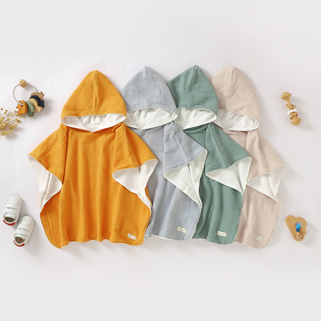 Tiny Alpaca | Organic Cotton Baby Poncho Towel | 70x60CM - Tiny Alpaca UK