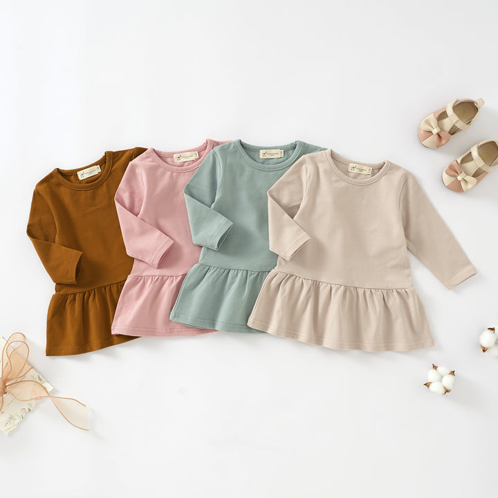 Tiny Alpaca Organic Baby Ribbed Summer Dress - Tiny Alpaca UK