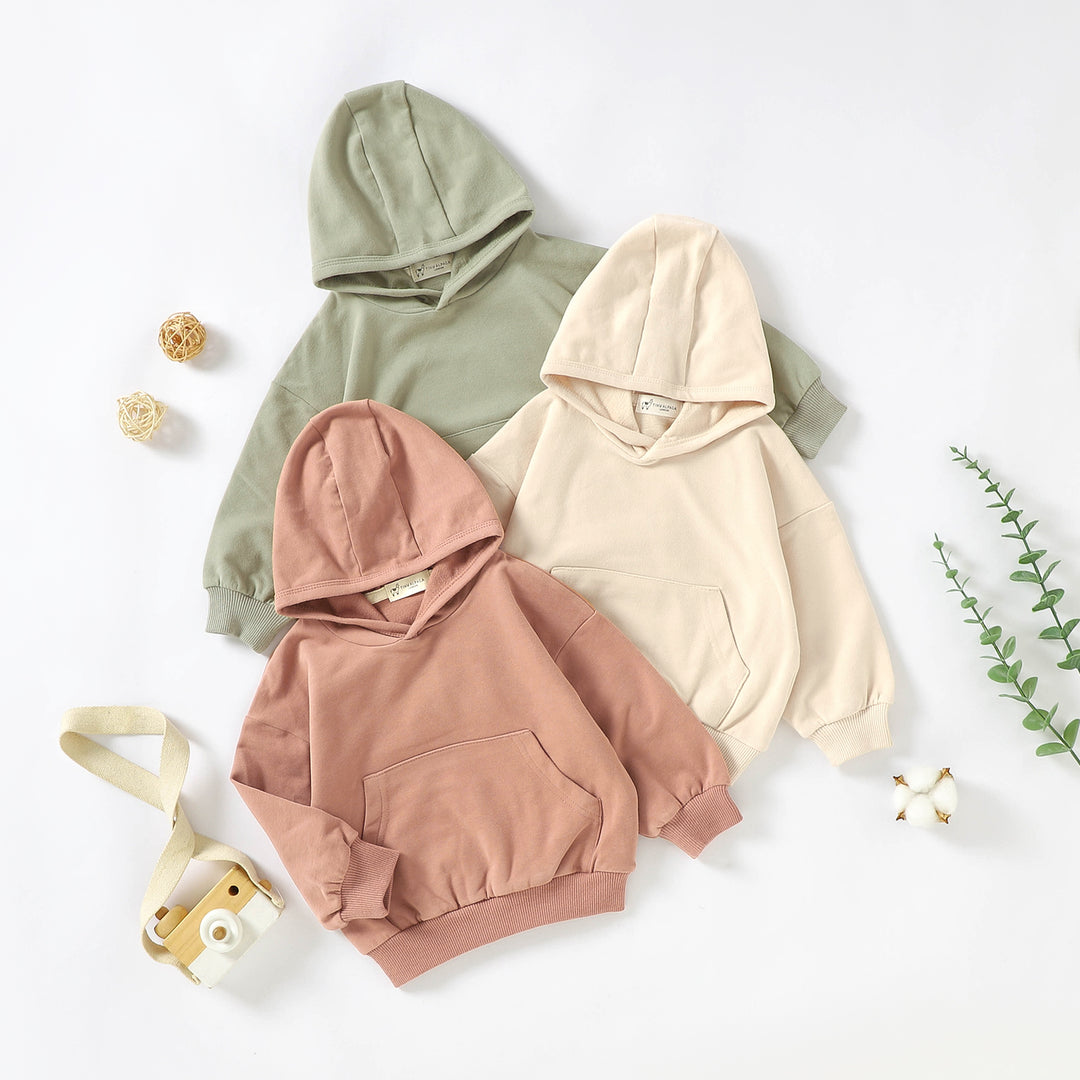 ORGANIC COTTON HOODIE JUMPER 0-3 YEARS - Tiny Alpaca UK