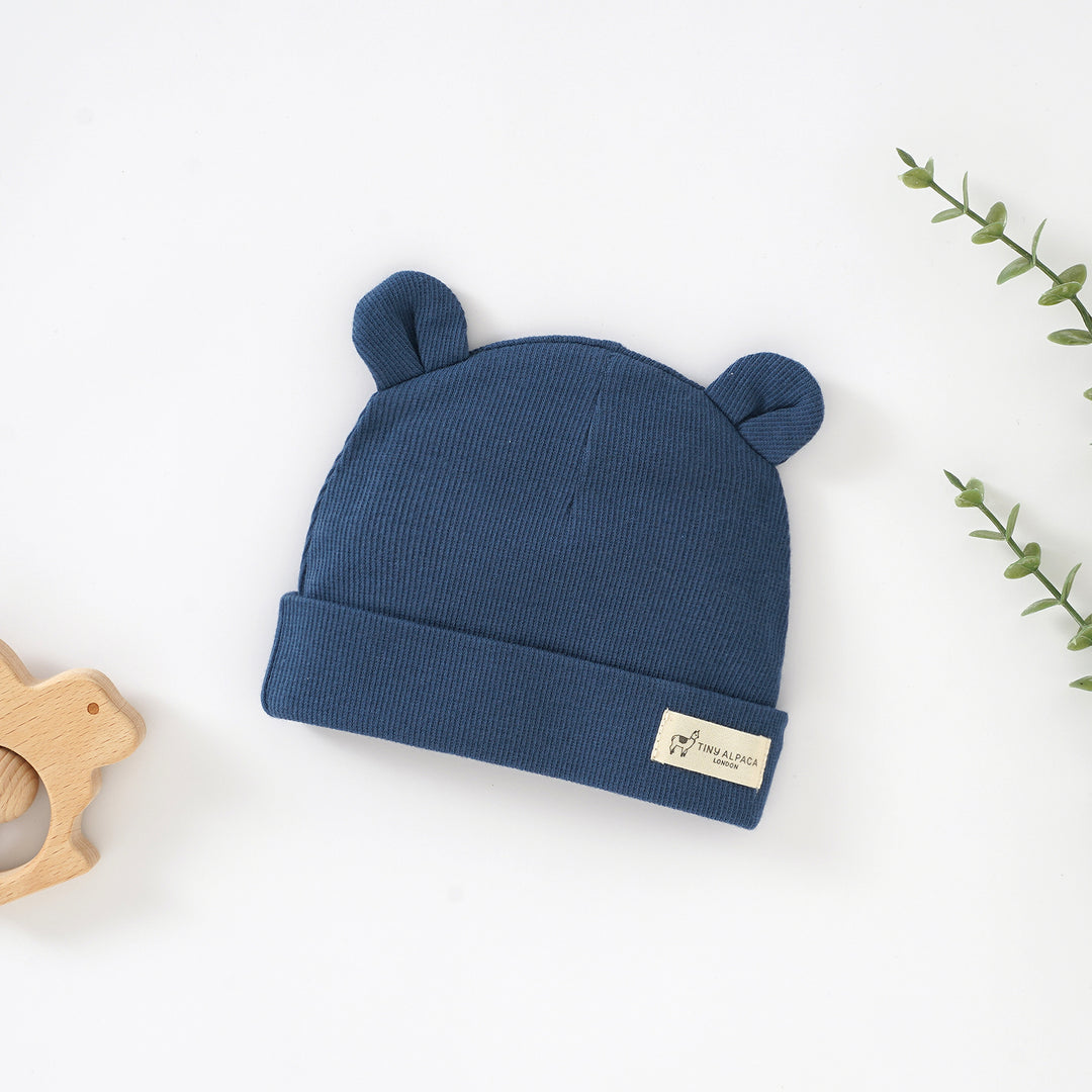 Organic Cotton Bunny Baby Hat 0-6 Months - Tiny Alpaca UK