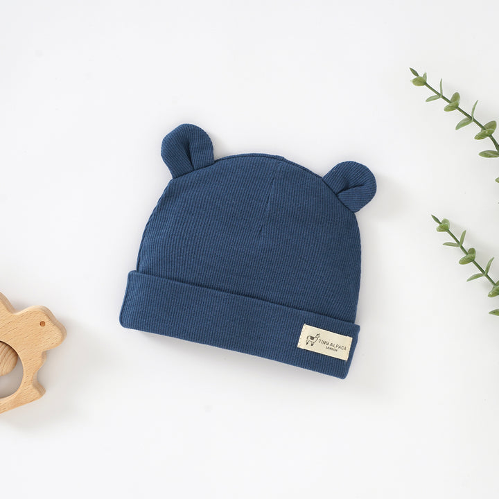 Organic Cotton Bunny Baby Hat 0-6 Months - Tiny Alpaca UK