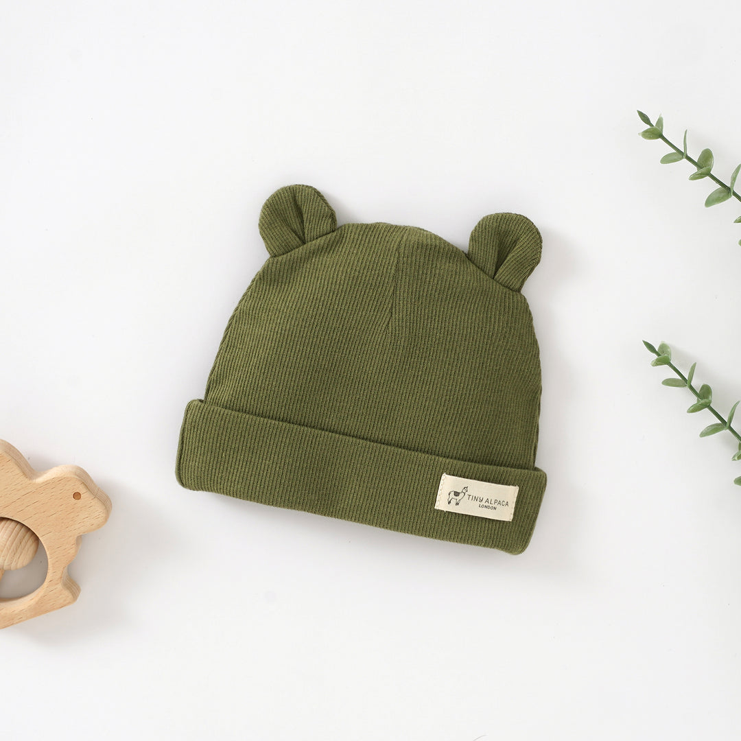 Organic Cotton Bunny Baby Hat 0-6 Months - Tiny Alpaca UK