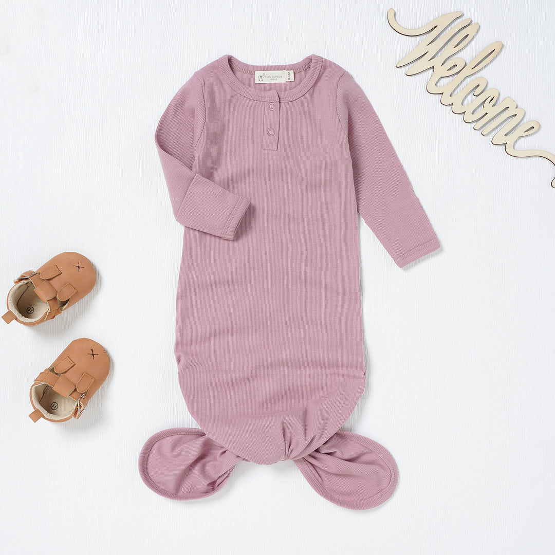 Organic Cotton Newborn Gown Set 1 pcs | 0-6 Months - Tiny Alpaca UK