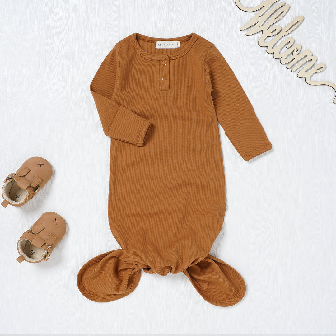 Organic Cotton Newborn Gown Set 1 pcs | 0-6 Months - Tiny Alpaca UK