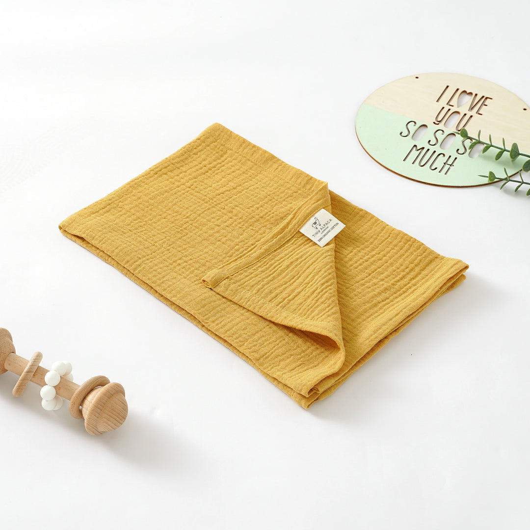 Organic Cotton Muslin Cloths "Rainbow" Set of 3 60X60CM - Tiny Alpaca UK