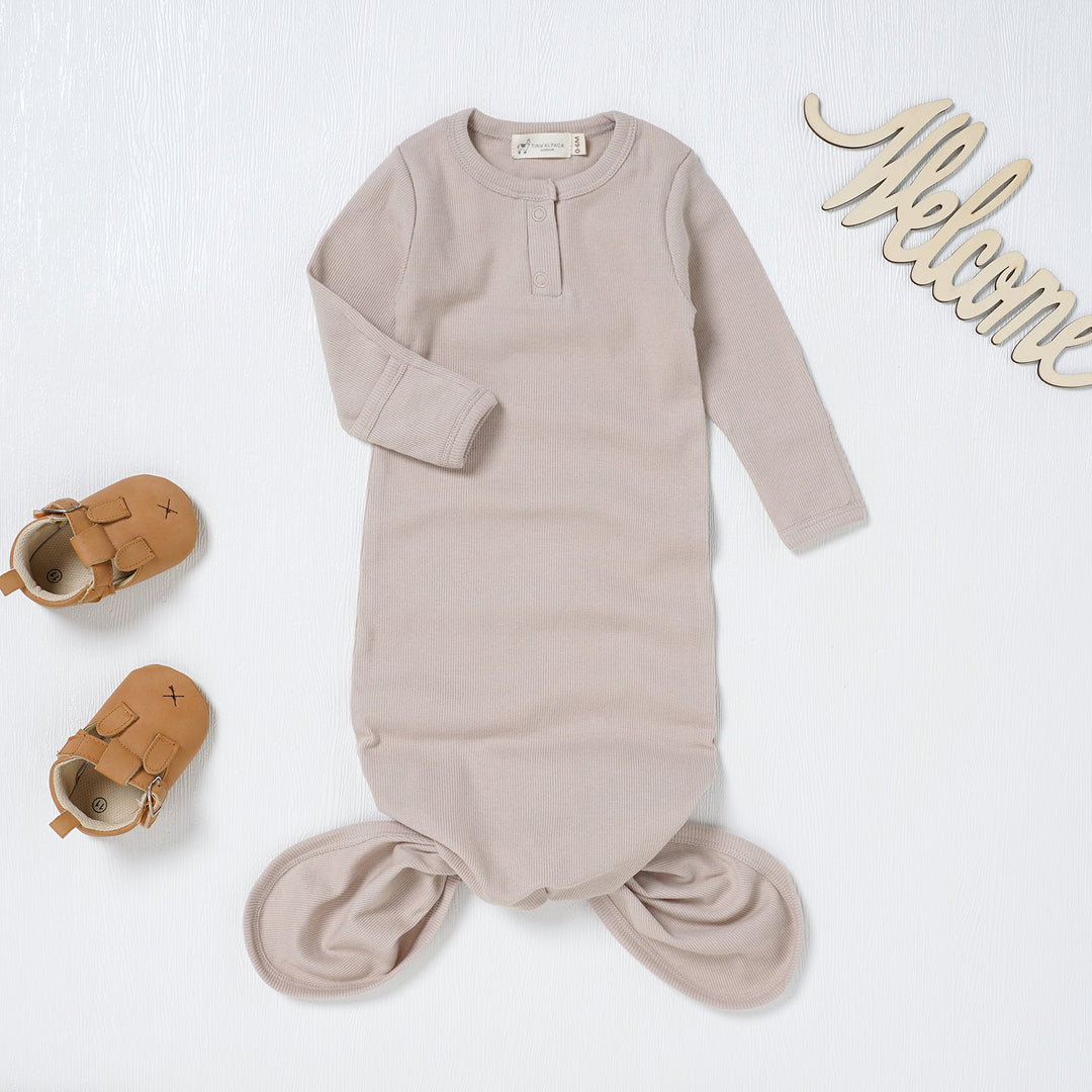 Organic Cotton Newborn Gown Set 1 pcs | 0-6 Months - Tiny Alpaca UK