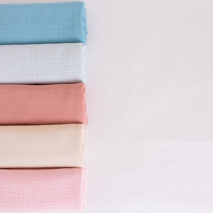Organic Cotton Muslin Cloths "Pastel Tones" (Set of 5) 60X60CM - Tiny Alpaca UK