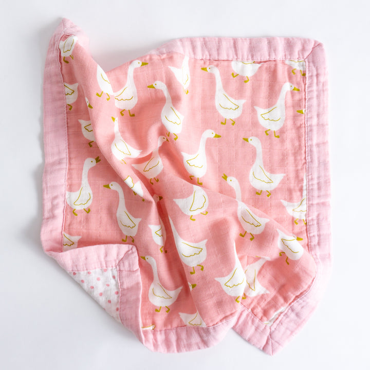 Organic Cotton Comforters "Rabbit and Swan" (Set of 2) 40X40CM - Tiny Alpaca UK