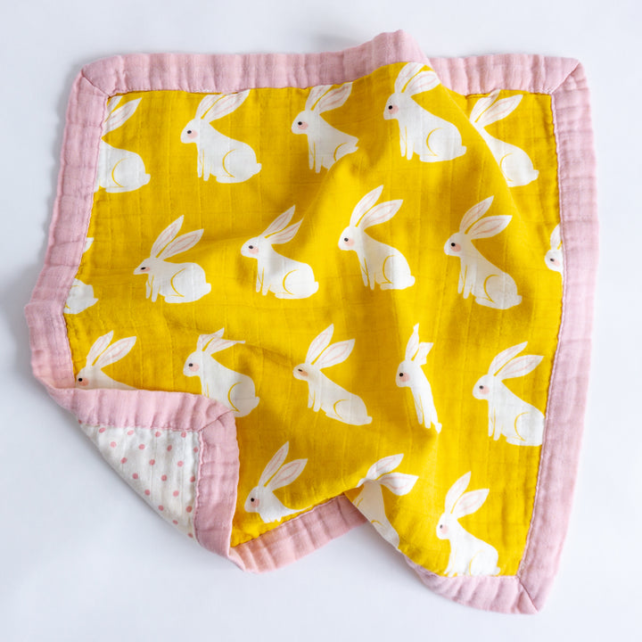 Organic Cotton Comforters "Rabbit and Swan" (Set of 2) 40X40CM - Tiny Alpaca UK
