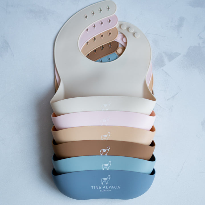 Tiny Alpaca | Silicone Baby Bib with Collecting Tray - Tiny Alpaca UK