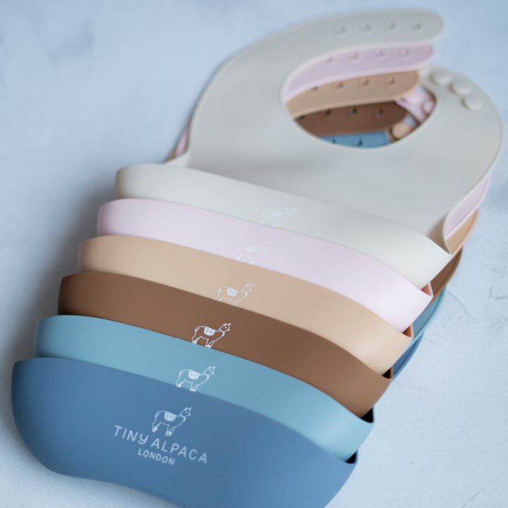 Tiny Alpaca | Silicone Baby Bib with Collecting Tray - Tiny Alpaca UK