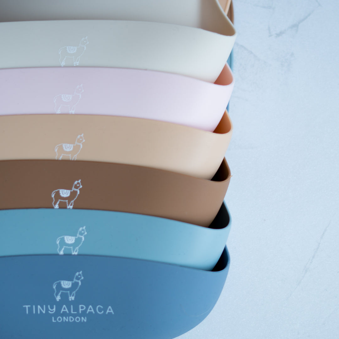 Tiny Alpaca | Silicone Baby Bib with Collecting Tray - Tiny Alpaca UK