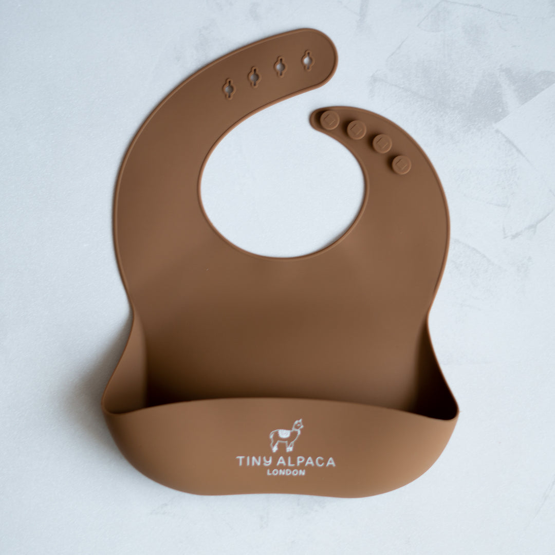 Tiny Alpaca | Silicone Baby Bib with Collecting Tray - Tiny Alpaca UK