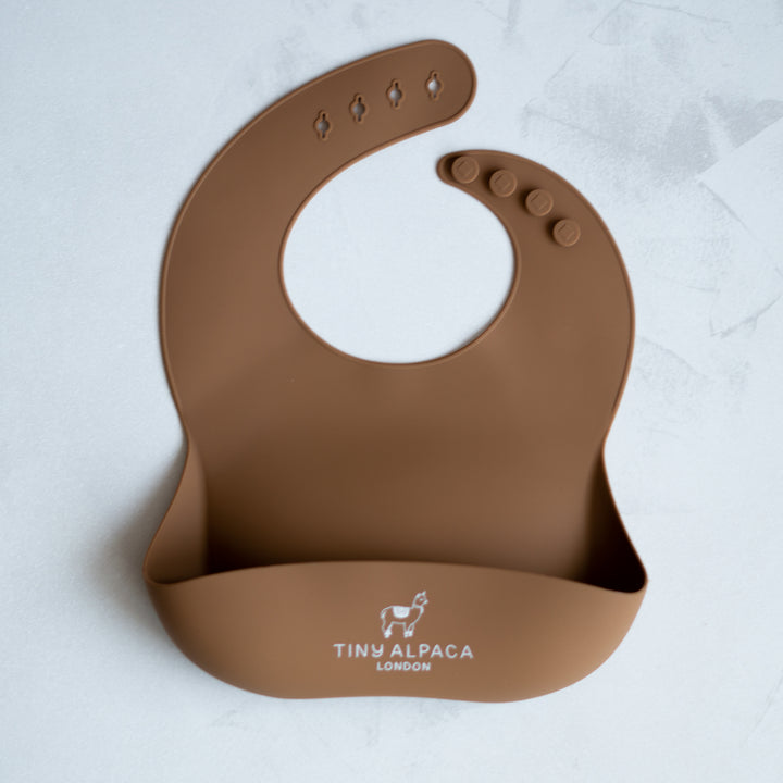 Tiny Alpaca | Silicone Baby Bib with Collecting Tray - Tiny Alpaca UK