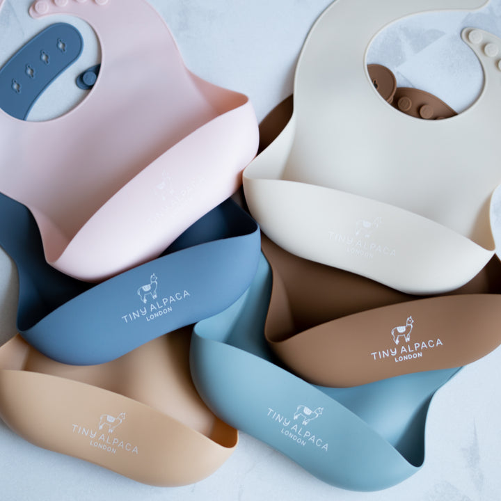 Tiny Alpaca | Silicone Baby Bib with Collecting Tray - Tiny Alpaca UK