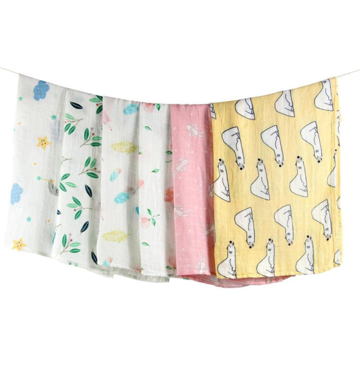 Bamboo Muslin Cloths 60X60CM (Set of 7) - Tiny Alpaca UK